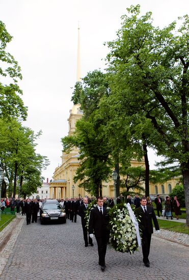 Burial ceremony for grand duchess Leonida Romanova