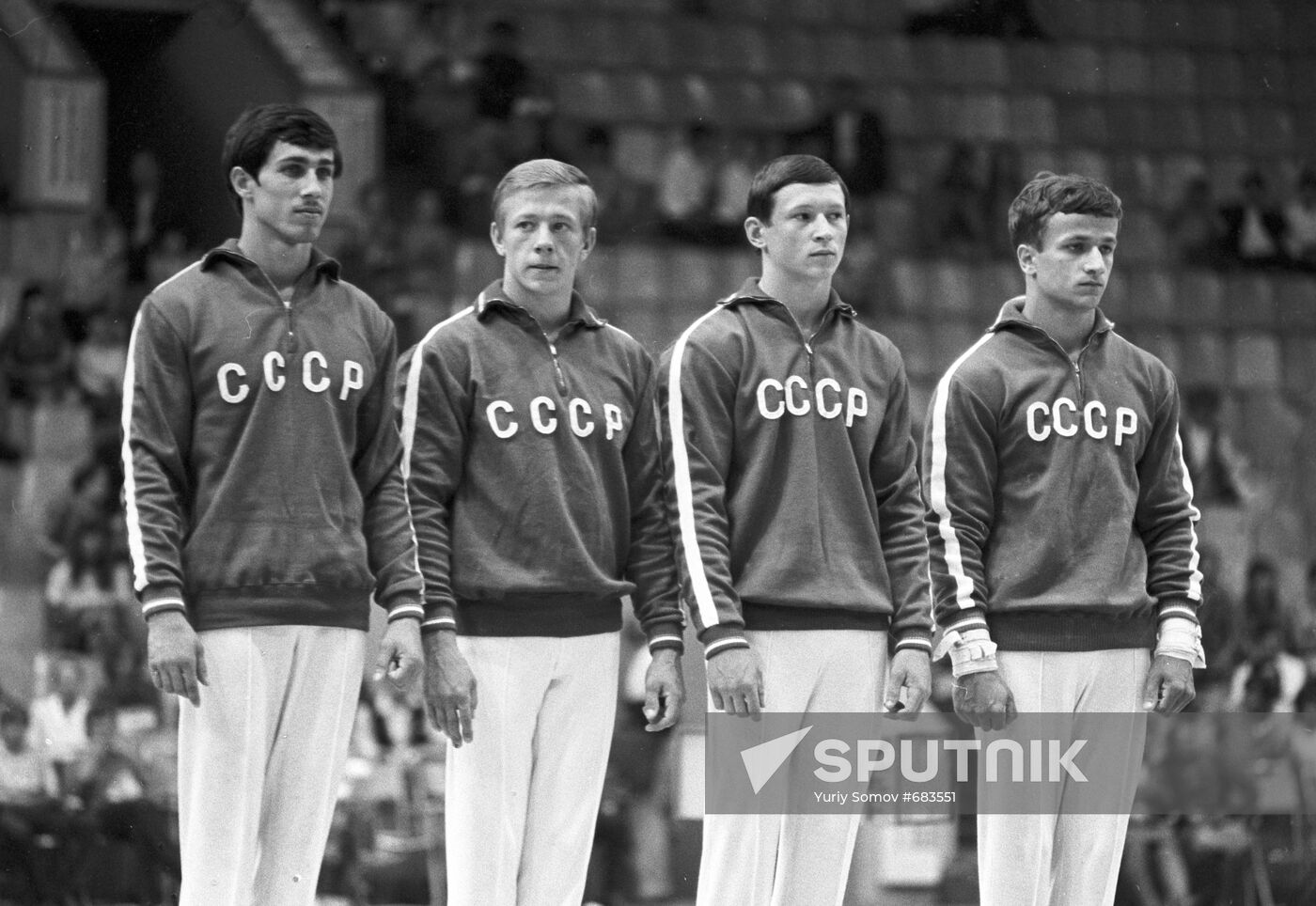 USSR gymnast team on 1973 Student Games