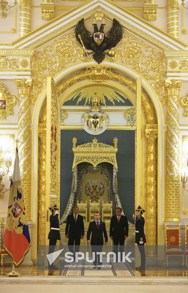Dmitry Medvedev accepts ambassador credentials
