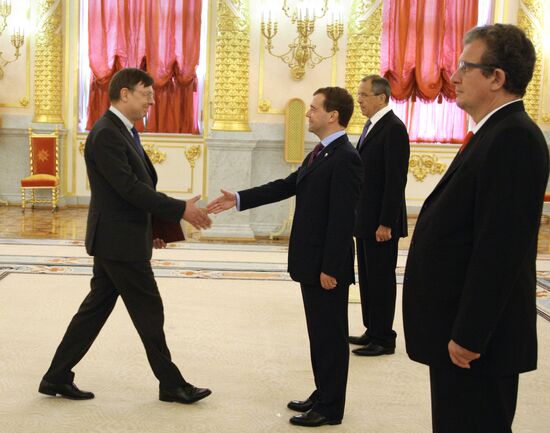 Dmitry Medvedev receives foreign ambassadors' credentials