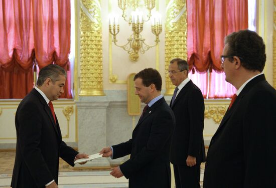 Dmitry Medvedev receives foreign ambassadors' credentials