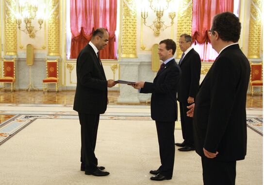 Dmitry Medvedev receives foreign ambassadors' credentials