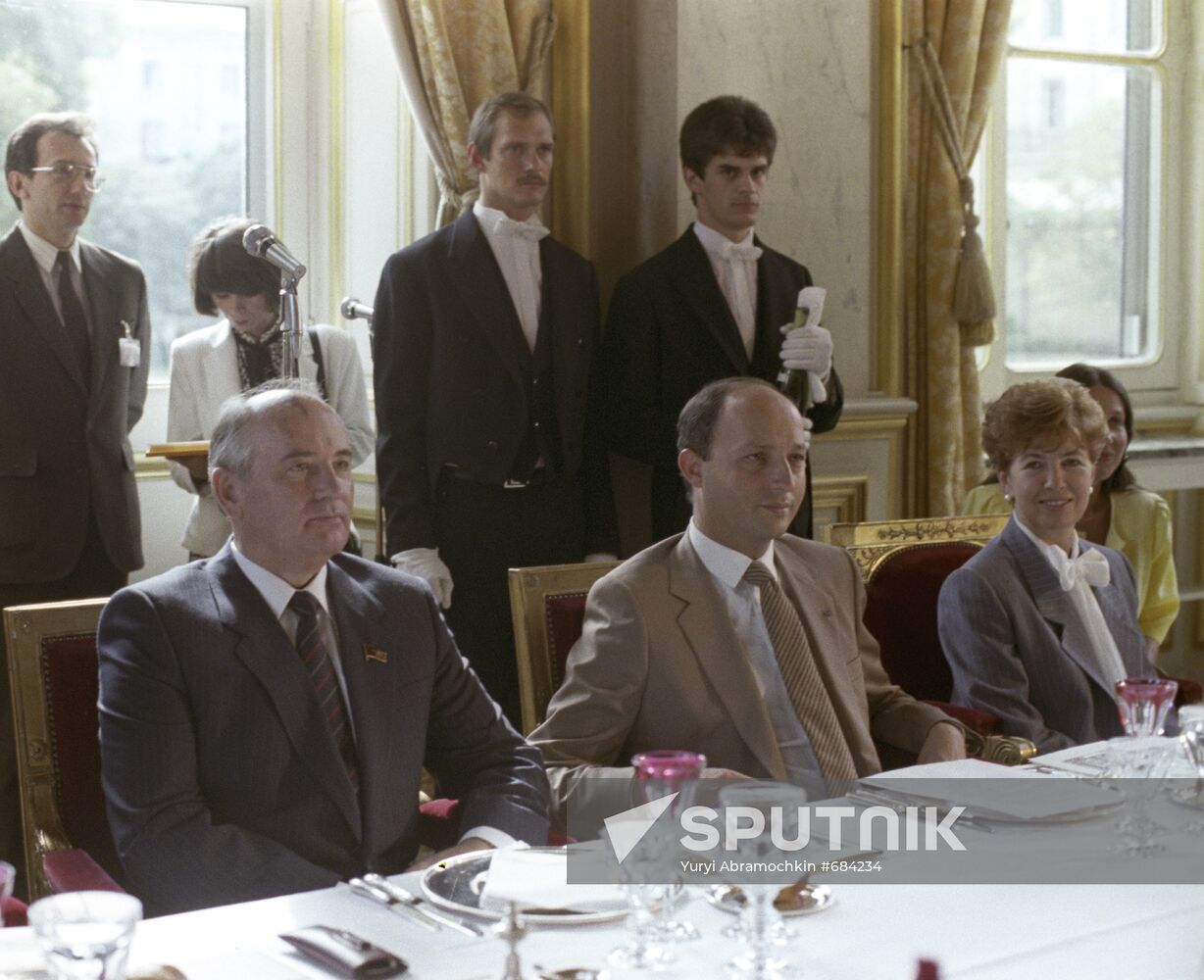General Secretary Mikhail Gorbachev's visit to France