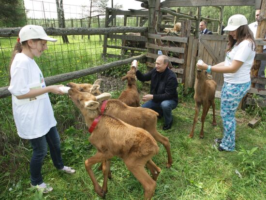 Vladimir Putin visits Losiny Ostrov National Park