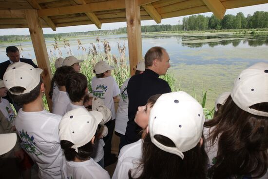 Vladimir Putin visits Losiny Ostrov National Park
