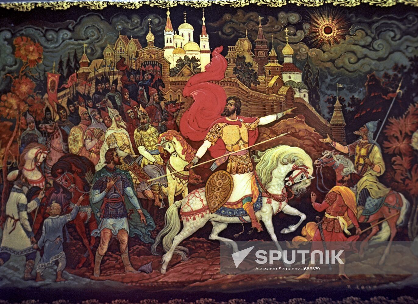 Cover of casket entitled 'Prince Igor'