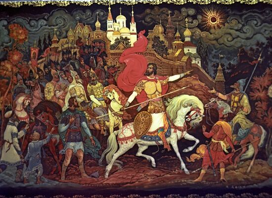 Cover of casket entitled 'Prince Igor'