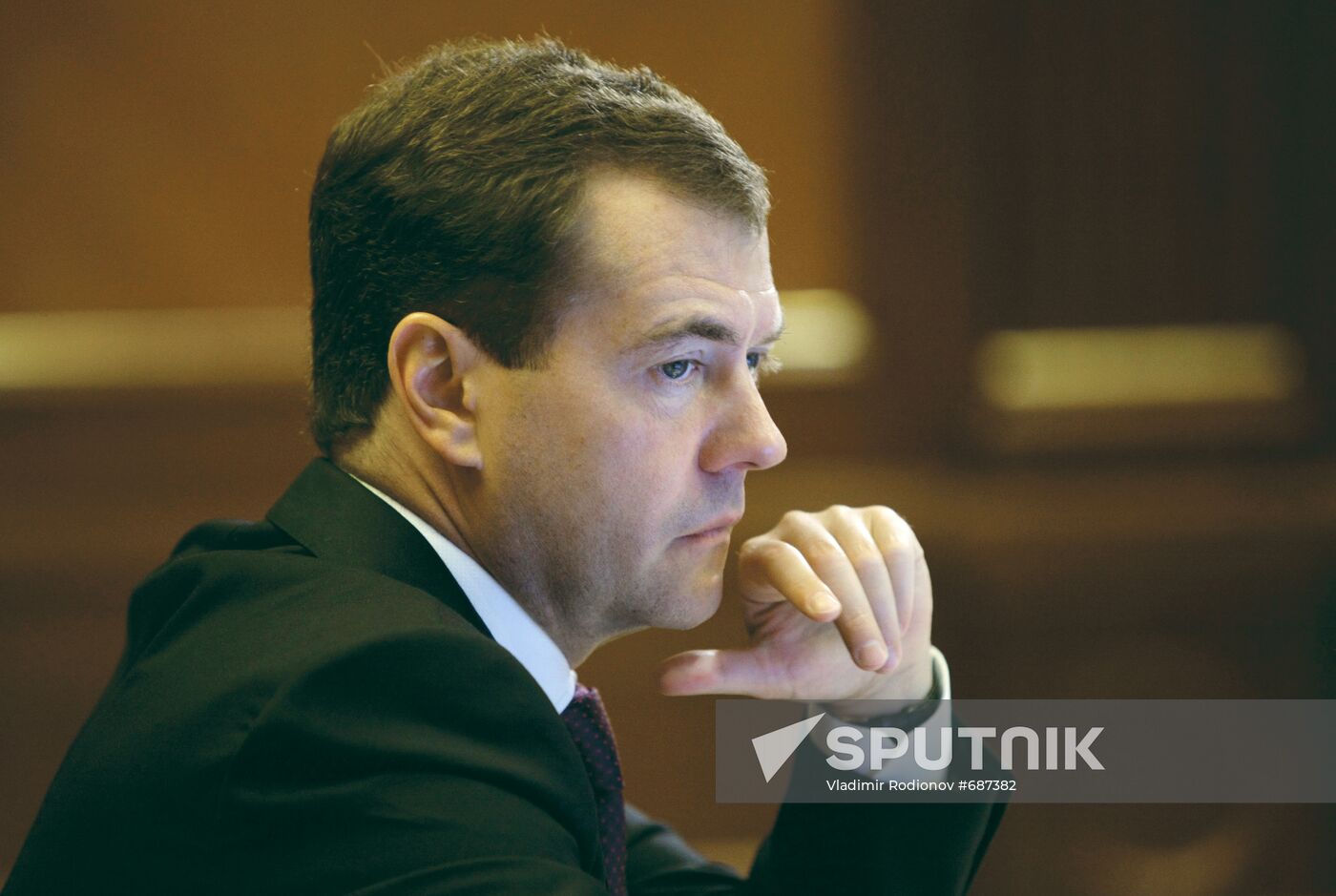 Dmitry Medvedev holds video conference with Natalya Komarova