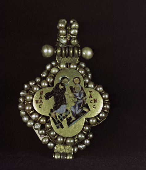 Cross depicting Resurrection of Adam