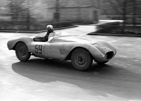 Motor racing winner V.Mareikin