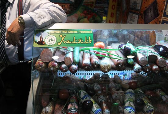 Sausage products on display