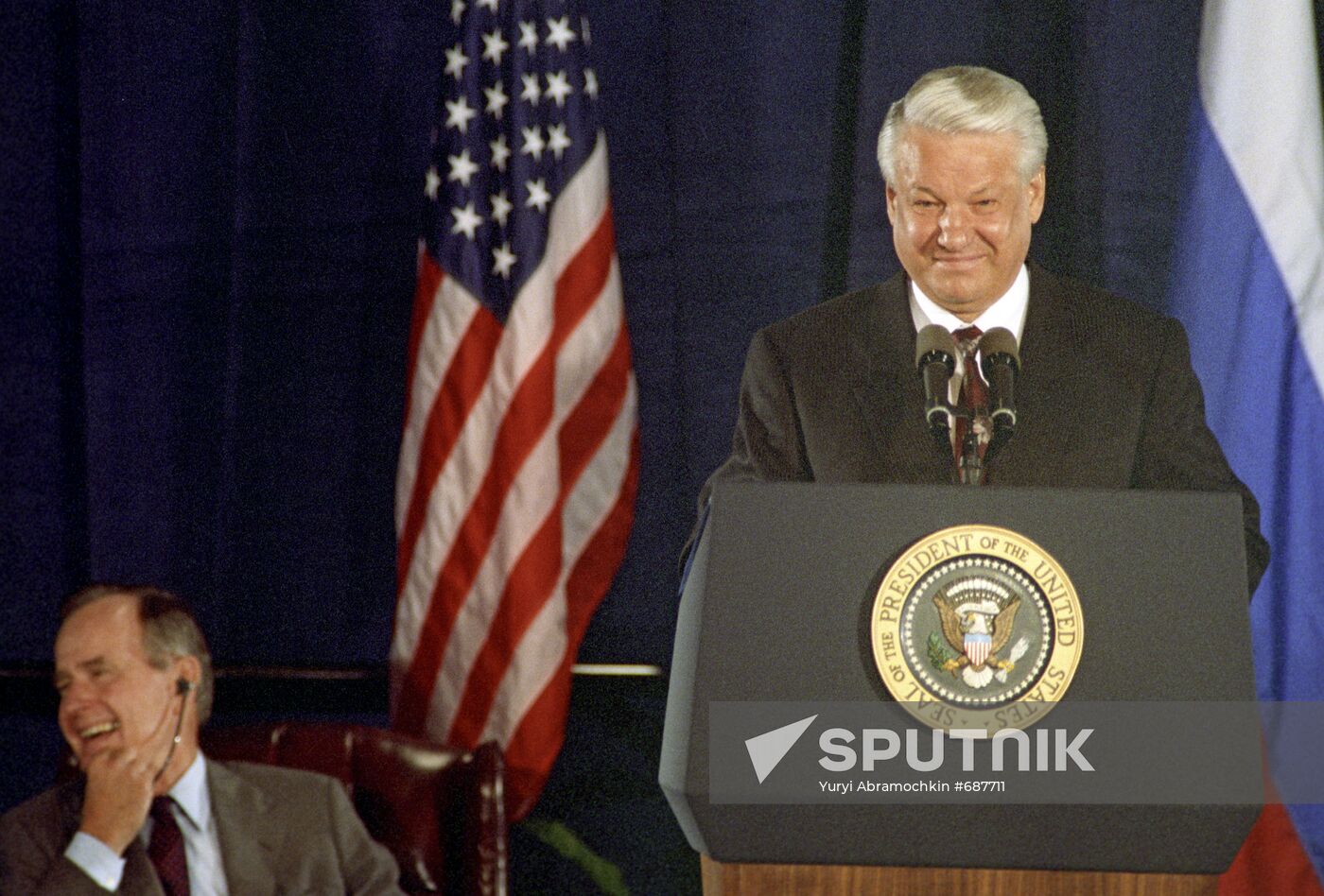 State visit of Russian President Boris Yeltsin to the USA