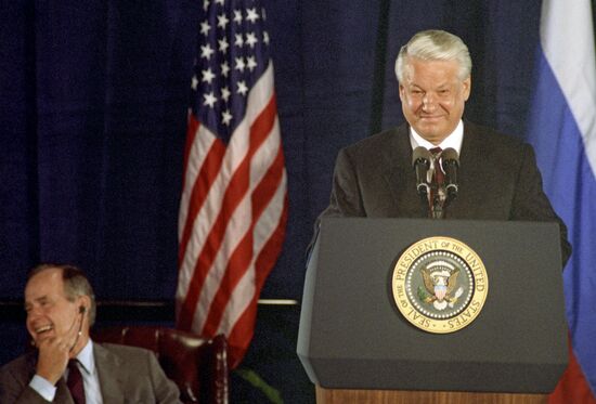 State visit of Russian President Boris Yeltsin to the USA