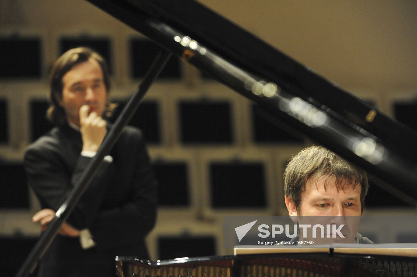 Pianist Boris Berezovsky at rehearsal