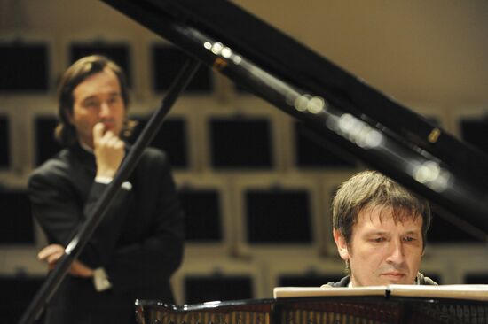 Pianist Boris Berezovsky at rehearsal