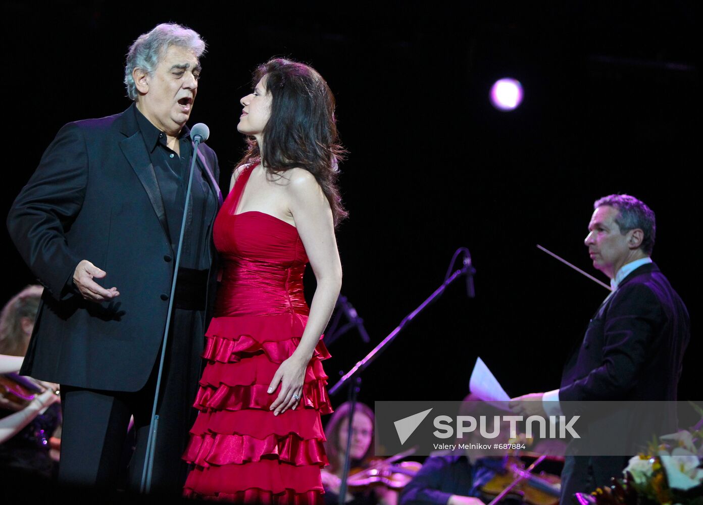 Placido Domingo and Veronica Villarroel
