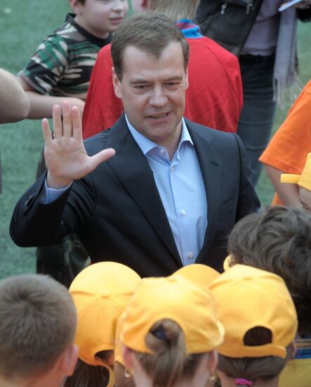 Dmitry Medvedev visits Levkovo children's holiday camp