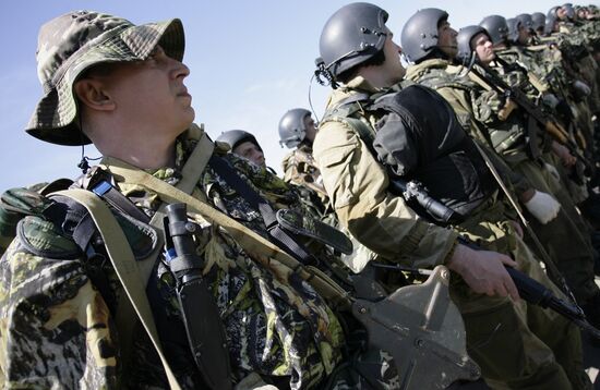 Formation of CIS special forces soldiers