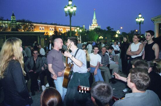 Fountain-opening festival in Moscow
