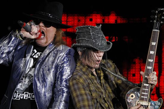 Guns N' Roses perform at Olimpiisky Sports Complex