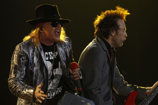 Guns N' Roses perform at Olimpiisky Sports Complex