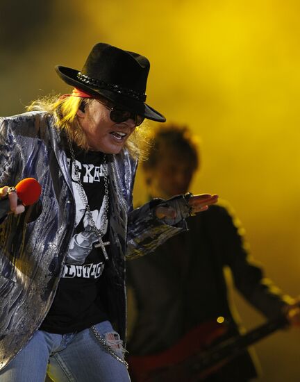 Guns N' Roses perform at Olimpiisky Sports Complex