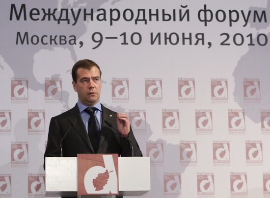 Dmitry Medvedev attends anti-drugs forum in Moscow