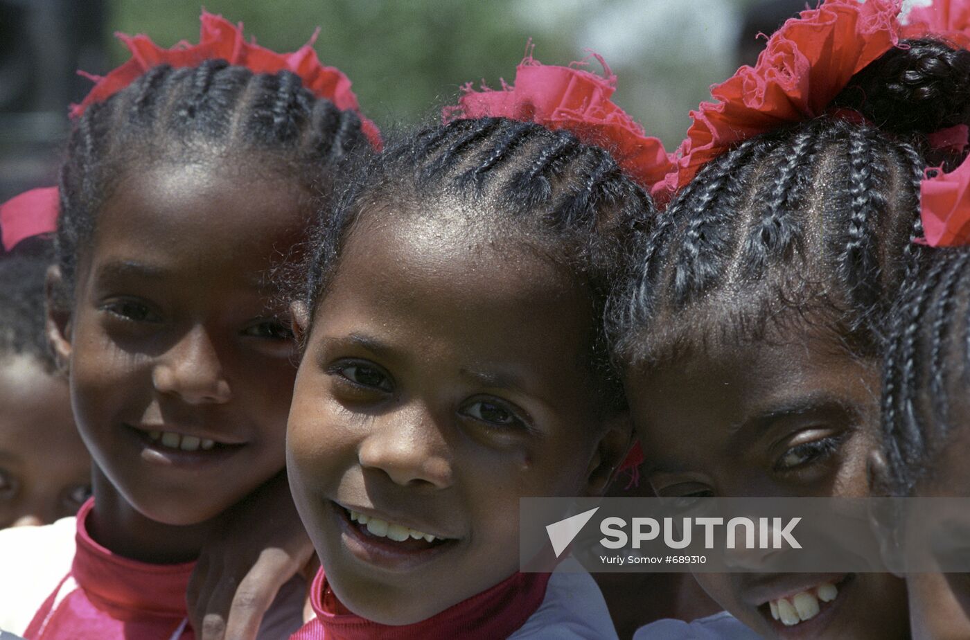 Young residents in Ethiopia