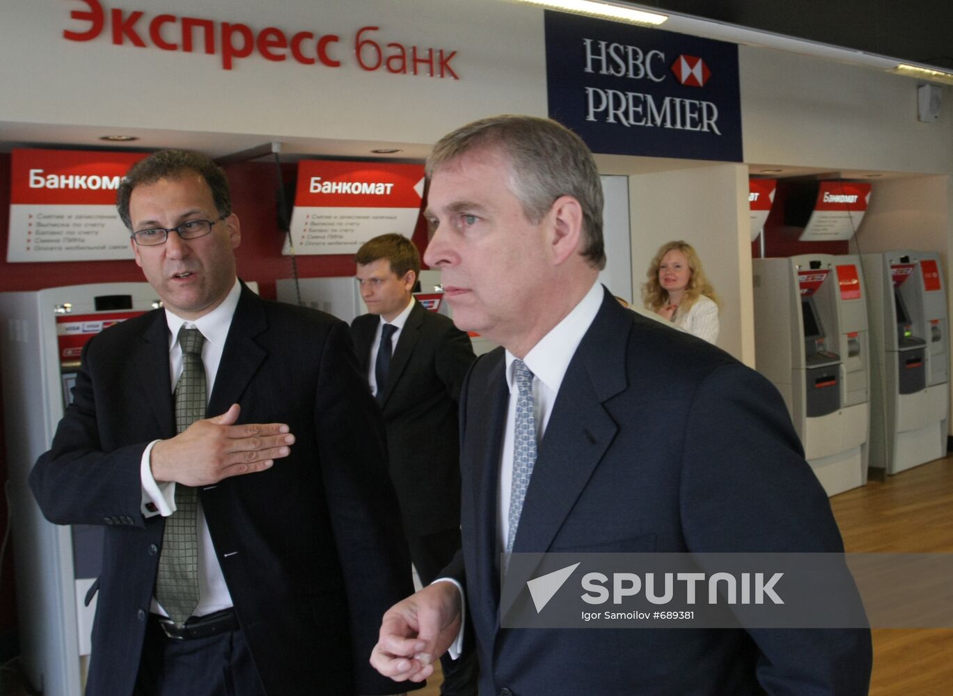 Prince Andrew visits HSBC Bank branch office in St. Petersburg