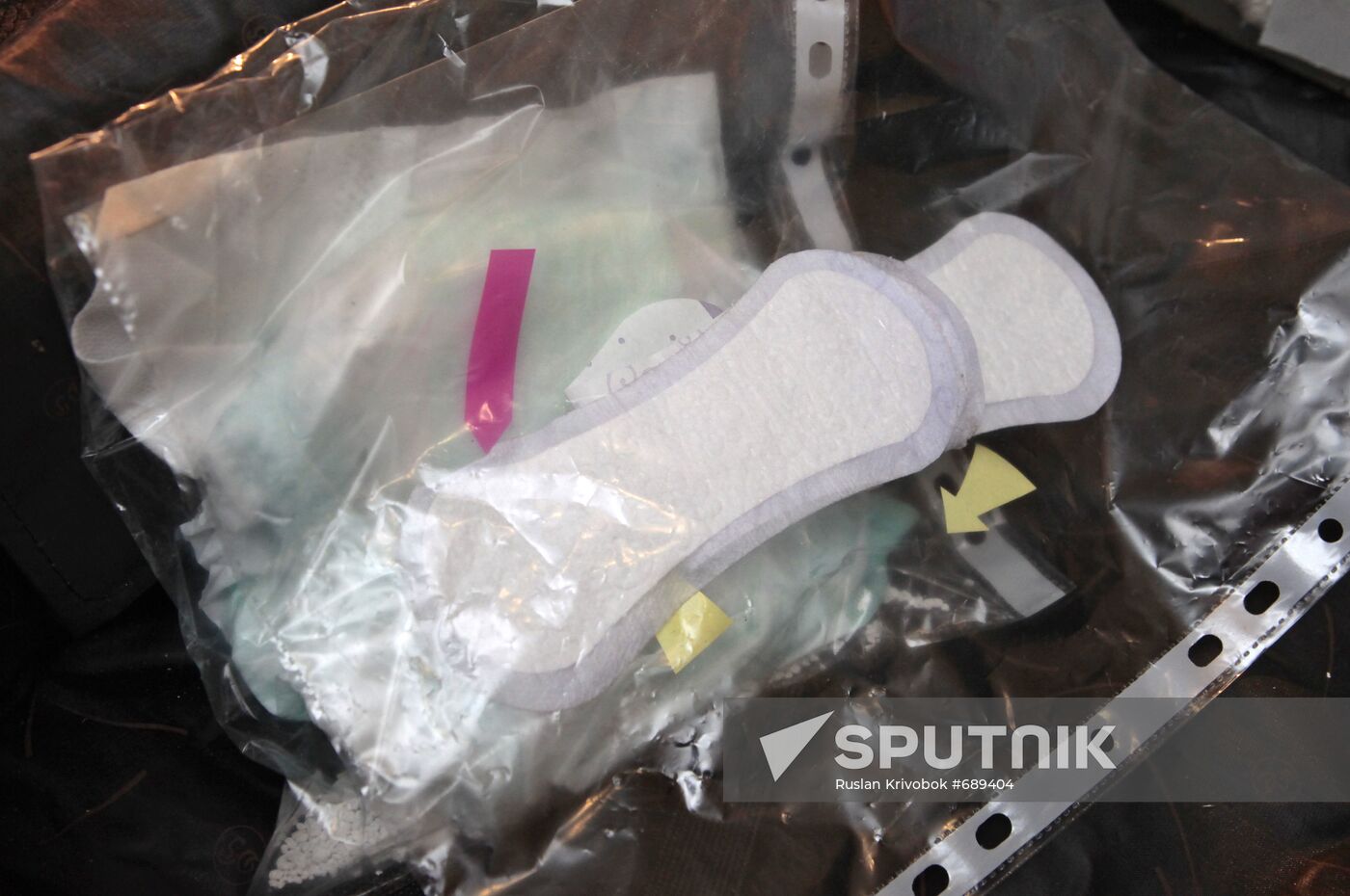 Installation to show way of hiding drugs in transit