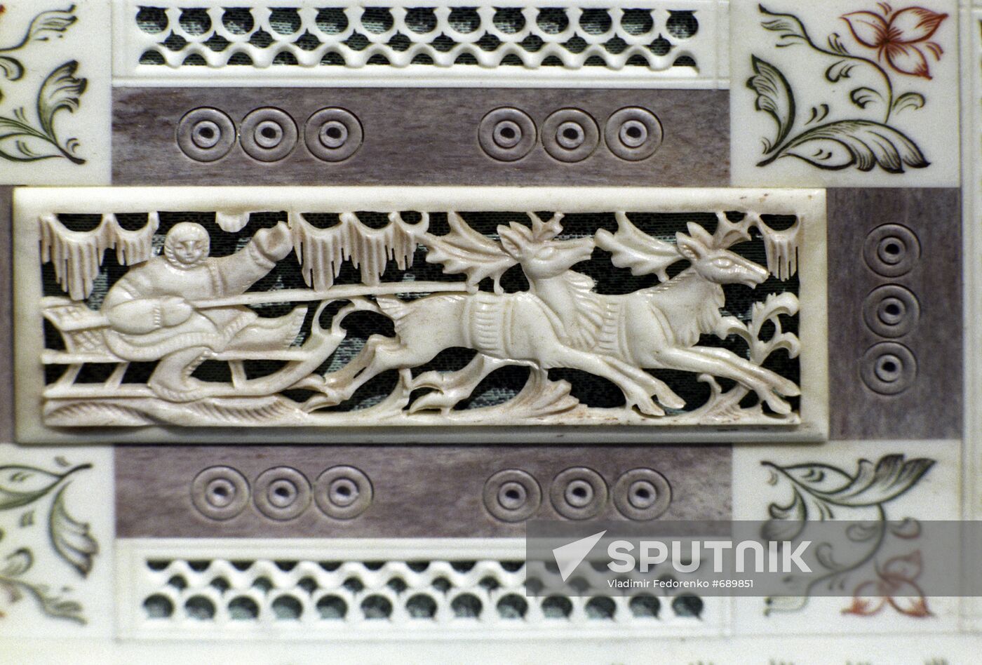 Composition with motifs of Nenets hunting