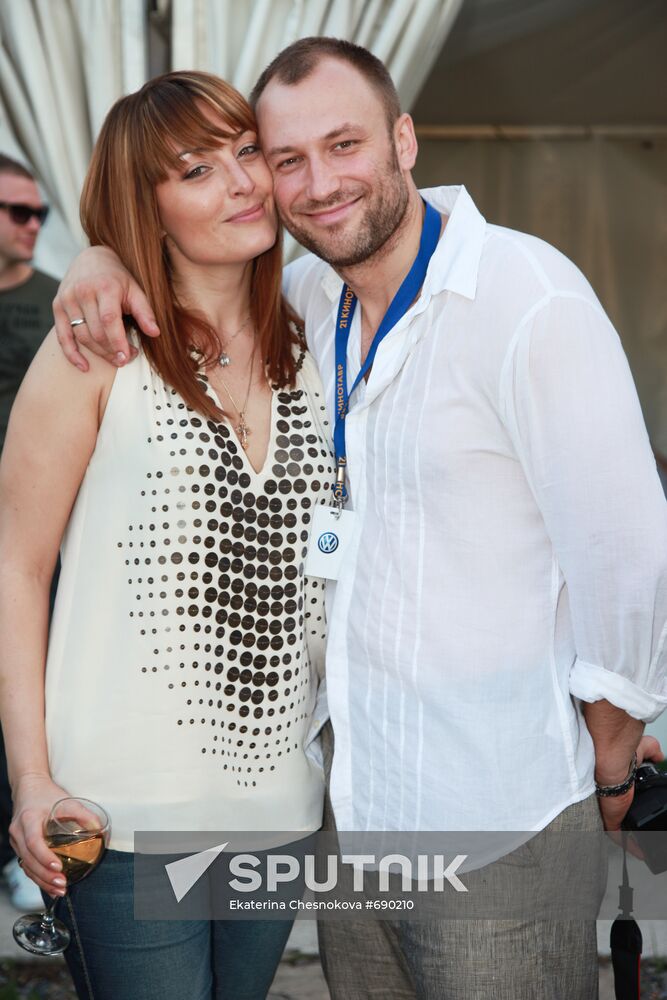 Konstantin Solovyov with wife Yevgenia