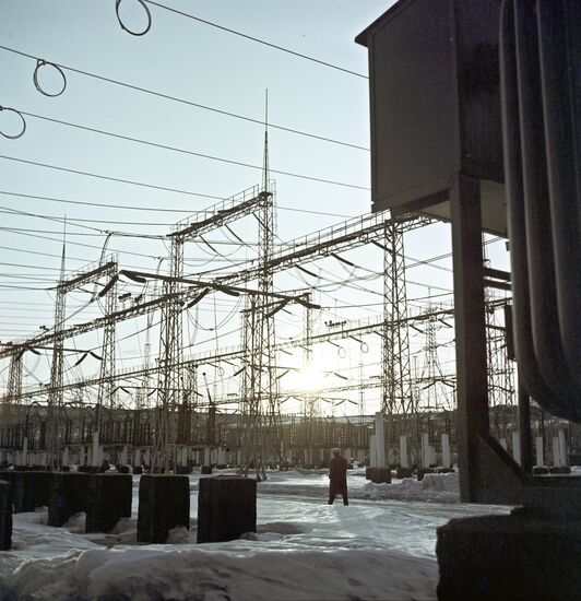 Section of Bratsk hydro-power plant