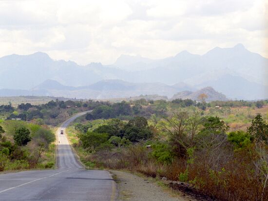 On one of the roads of Tanzania