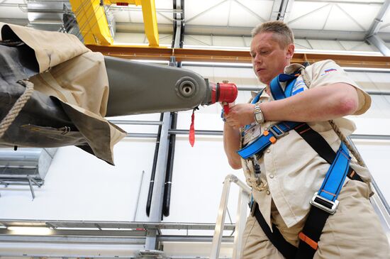 Space missile assembled at Soyuz integration and launch facility