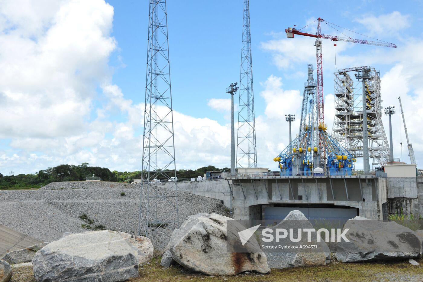 Construction of space station Soyuz launch site