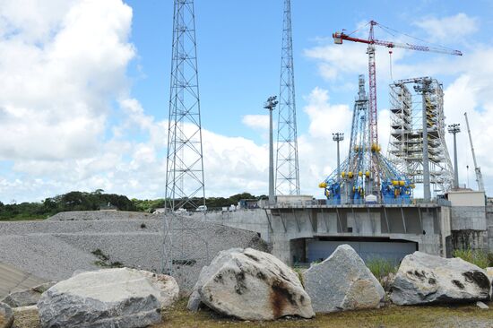 Construction of space station Soyuz launch site