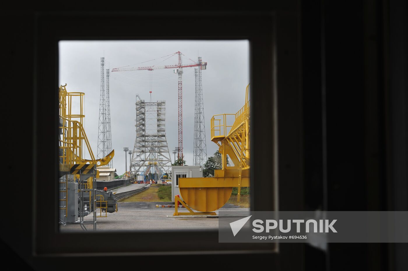 Construction of space station Soyuz launch site