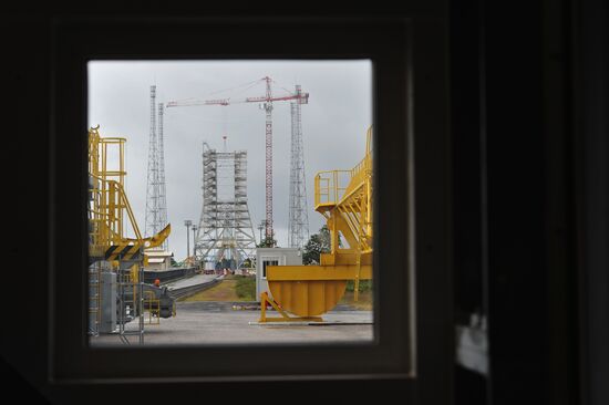 Construction of space station Soyuz launch site
