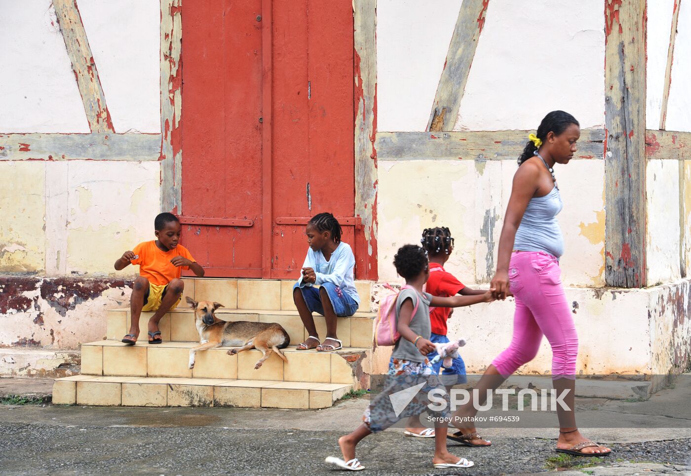 Local residents in Cayenne