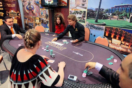 Visitors attend Russian Gaming Week exhibition