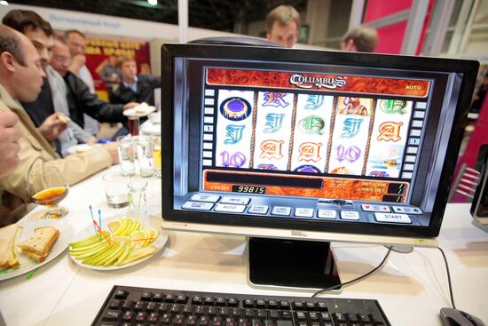 Visitors attend Russian Gaming Week exhibition