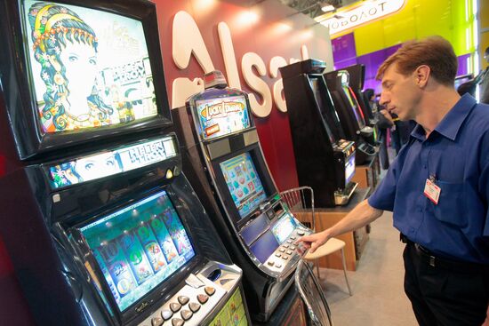 Visitors attend Russian Gaming Week exhibition