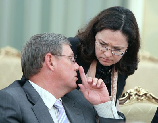 Vladislav Putilin and Elvira Nabiullina