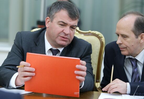 Anatoly Serdyukov and Alexander Bortnikov