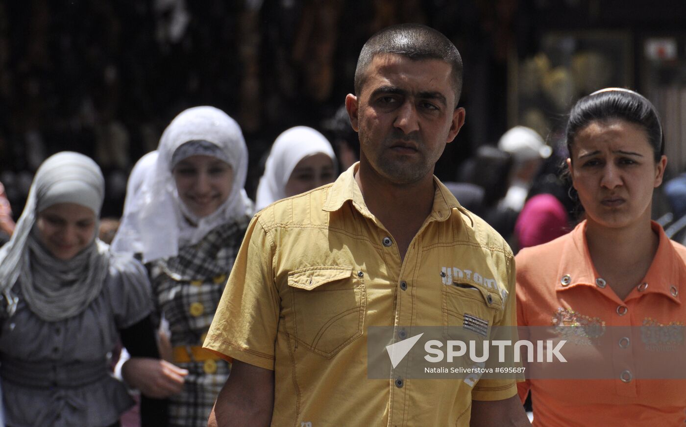 Local residents at central market