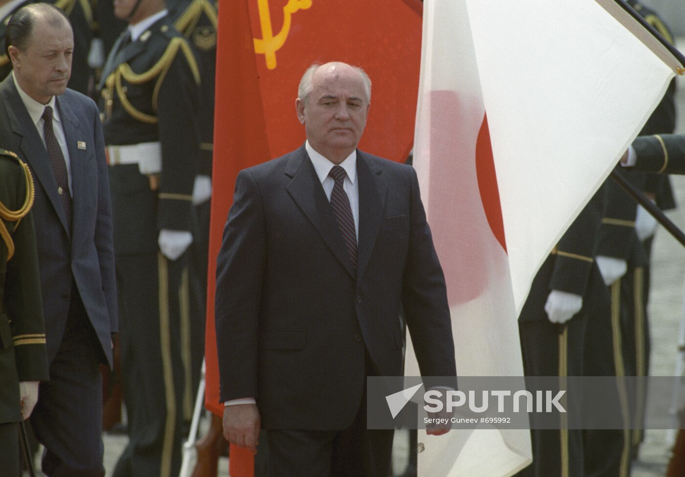 Soviet President Mikhail Gorbachev's visit to Japan