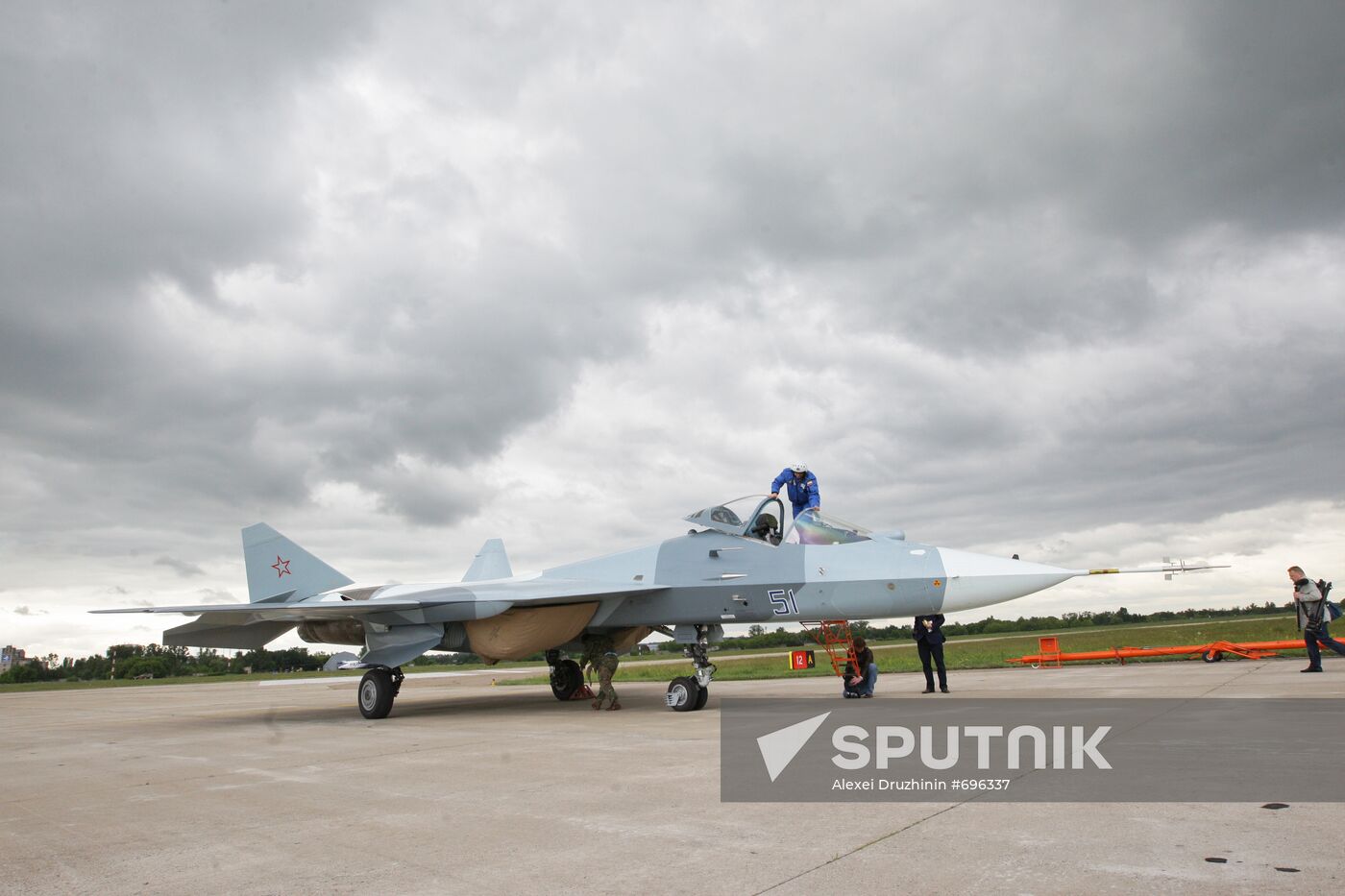 Test flight of T-50, fifth generation fighter aircraft