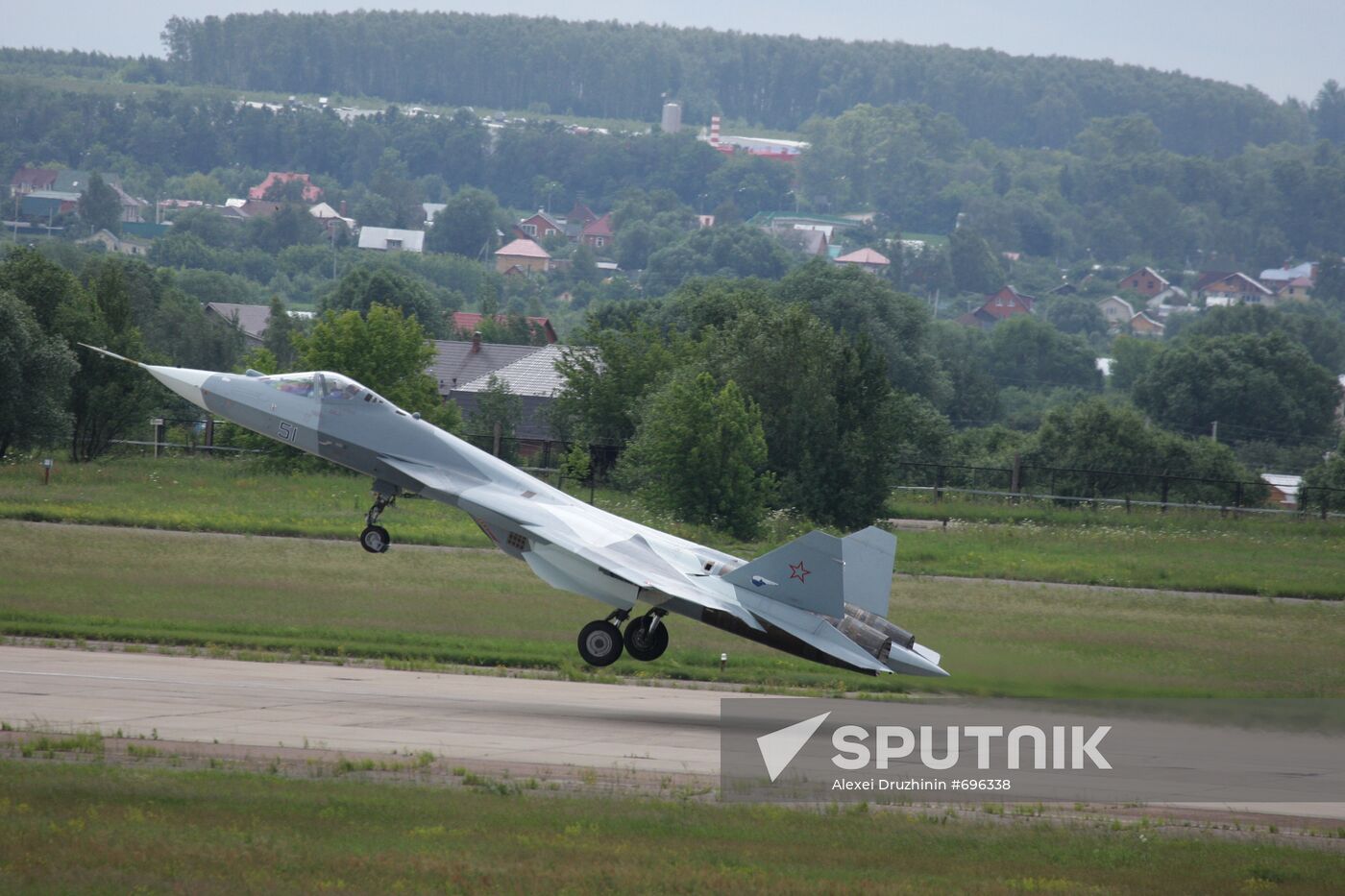Test flight of T-50, fifth generation fighter aircraft