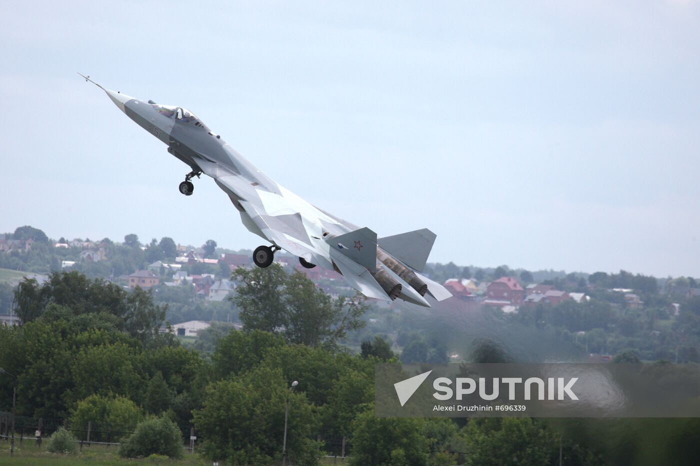 Test flight of T-50, fifth generation fighter aircraft